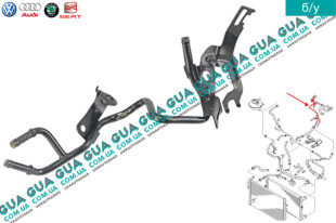  Патрубок / трубка системы охлаждения ( метал ) Seat / СЕАТ LEON 2005- 2.0TDI (1968 куб.см.)