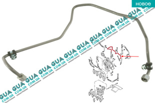 Трубка подачи масла на турбину   