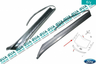Накладка стойки лобового стекла правая наружная Ford / ФОРД TRANSIT 2006- / ТРАНЗИТ 06- 2.2TDCI (2198 куб.см.)