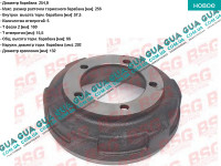 Тормозной барабан ( R 15 ) Ford / ФОРД TRANSIT 2006- / ТРАНЗИТ 06- 2.4TDCI (2402 куб.см)