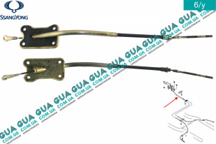 Трос ручного тормоза передний L 700 мм SsangYong / САНГЙОНГ KYRON 2.0XDI (1998 куб.см.)