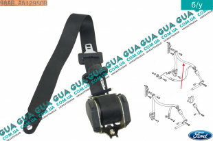 Ремень безопасности инерционный передней левый   