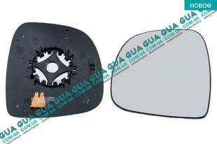 Вкладыш зеркала заднего вида левый без подогрева   