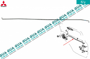 Тяга от ручки к замку левой задней двери нижняя   