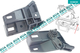 Кронштейн ручки ( троса ) открытия капота   