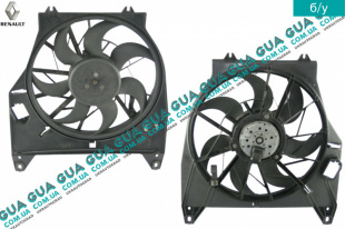 Диффузор основного радиатора ( Вентилятор с моторчиком )   