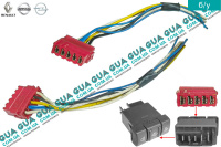 Фишка / разъем / штекер с проводами ( колодка ) кнопки стеклоподъемника левой