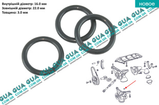 Сальник / кольцо / прокладка уплотнительное масляного насоса / теплообменника / масляного радиатора / штока кришки масляного фильтра    