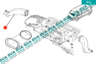Патрубок системы вентиляции Renault / РЕНО MASCOTT 2004-2010 / МАСКОТ 04-10 3.0TDI (2953 куб.см.)