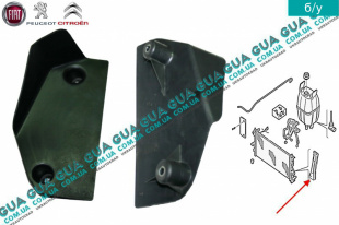 Дефлектор / диффузор радиатора левый   