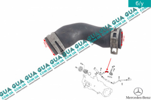 Трубка системы охлаждения ( шланг / патрубок к корпусу термостата ) W168   