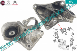 Кронштейн подвесного подшипника полуоси правой   