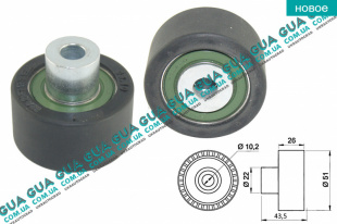 Паразитный / ведущий ролик ремня генератора 51x26x10 Ford / ФОРД FUSION / ФЮЖИН 1.4TDCI (1399 куб. см.)