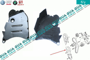   Защита зубчатого ремня ГРМ / крышка / кожух паса привода  ( средняя )   