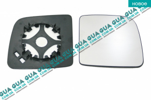 Вкладыш зеркала заднего вида левый без подогрева ( мех. ) Ford / ФОРД CONNECT 2002-2013 / КОННЕКТ 02-13 1.8TDCI (1753 куб.см)