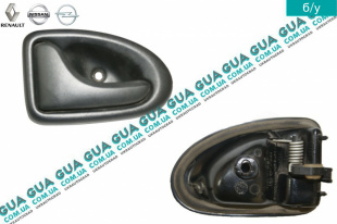 Ручка двери внутренняя передняя левая ( под тягу )   