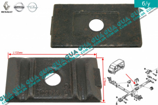 Прижимная планка крепления рессоры ( пластина / кронштейн стремянки / пластиковая рессора )   