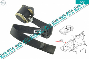 Ремень безопасности инерционный передний правый   