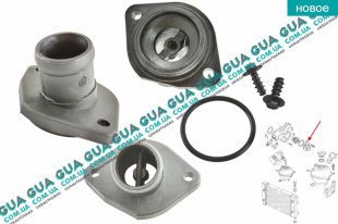 Корпус термостата / фланец охлаждающей жидкости   