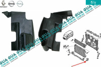Дефлектор / диффузор радиатора нижний левый ( до 2003 года )