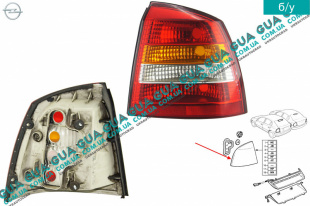Фонарь задний правый ( без платы ) хетчбек   