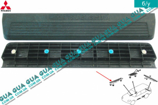 Декоративная накладка порога двери передней левой / правой ( внутренняя ) Mitsubishi / МИТСУБИСИ PAJERO IV 2006- / ПАДЖЕРО 4 06- 3.2DI-D (3200 куб.см.)