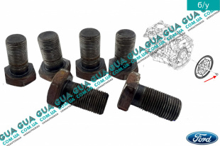 Болт / винт крепления маховика АКПП M12X1Х22 ( комплект 6 шт. )   