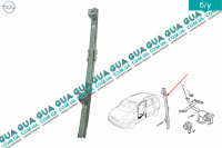 Направляющая стекла передней двери правой / левой Opel / ОПЕЛЬ ASTRA G 1998-2005 / АСТРА Ж 98-05 1.6 ( 1598 куб.см. )