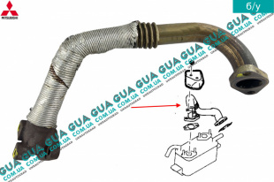 Трубка рециркуляции ЕГР / EGR Mitsubishi / МИТСУБИСИ PAJERO IV 2006- / ПАДЖЕРО 4 06- 3.2DI-D (3200 куб.см.)