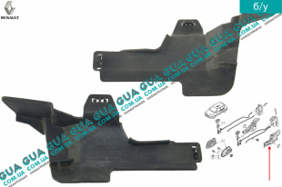 Кронштейн обшивки задней левой двери ( карты, панели )   