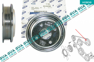 Шкив водяного насоса ( помпы ) 4 ручейка   