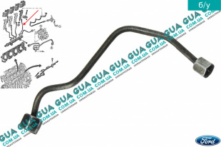 Трубка цилиндра 1 топливной системы ( форсунки / рейки ) Ford / ФОРД FIESTA VI 2008-2017 / ФИЕСТА 4 1.5TDCI (1499куб.см.)