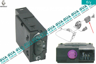 Кнопка / регулятор корректора фар   