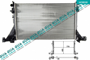 Радиатор охлаждения ( основной ) Vauxhal / ВОКСХОЛ MOVANO 2010- 2.3DCI (2299 куб.см.)