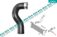 Патрубок интеркулера нижний от турбины к радиатору левый