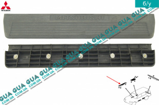Декоративная накладка порога двери передней левой / правой ( внутренняя ) серая Mitsubishi / МИТСУБИСИ PAJERO III 2000-2006 / ПАДЖЕРО 3 00-06 2.5TD 4WD (2477 куб.см.)