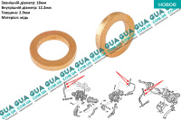Уплотнительное кольцо банджо болта трубки подачи масла на турбину ( прокладка / медная шайба 1шт )