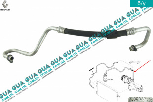 Трубка / патрубок кондиционера ( шланг от компрессора к осушителю ) Renault / РЕНО LAGUNA II / ЛАГУНА 2 2.2DCI (2188 куб.см.),