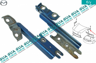 Петля капота левая Mazda / МАЗДА 323 F 1998-2004 1.6 (1598 куб.см. )