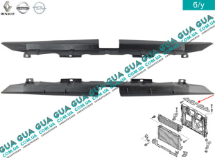 Дефлектор / накладка / диффузор радиатора верхний   