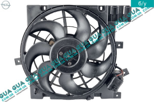 Диффузор радиатора кондиционера ( Вентилятор с моторчиком ) D315   