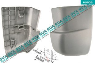 Клык бампера задний правый   