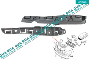 Кронштейн крепления переднего бампера ( правый ) с 08-   
