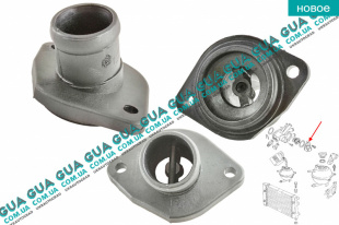 Корпус термостата / фланец охлаждающей жидкости   