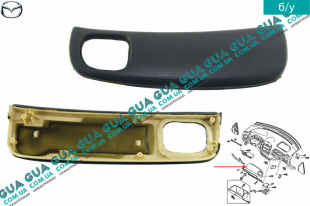 Декоративная накладка панели ( торпеды ) Mazda / МАЗДА 323F 1994-1997 2.0D (1998 куб. см.)