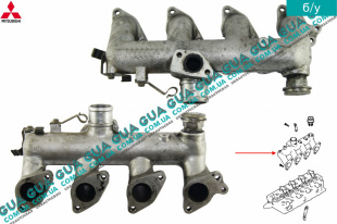 Коллектор впускной ( метал ) Mitsubishi / МИТСУБИСИ L200 1996-2006 / Л200 96-06 2.5TD 4WD (2477 куб.см.)