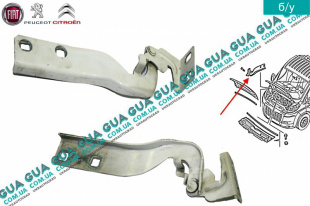 Петля / навес капота правая   