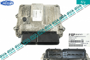 Электронный блок управления двигателем ( ЭБУ / ECU ) Opel / ОПЕЛЬ AGILA 2003-2007 / АЖИЛА 03-07 1.3 CDTI (1248 куб. см.)