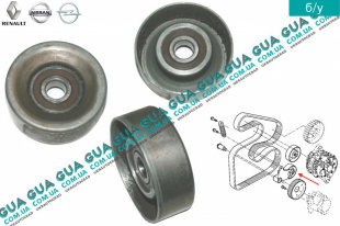 Ролик натяжного механизма ремня генератора Renault / РЕНО MASCOTT 2004-2010 / МАСКОТ 04-10 3.0TDI (2953 куб.см.)