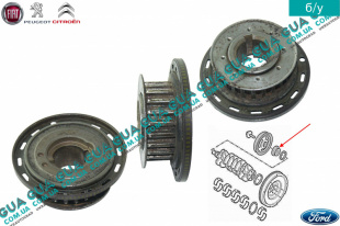 Шестерня / звездочка коленвала 22 зуба Volvo / ВОЛЬВО S40 II 1.6D (1560 куб.см.)